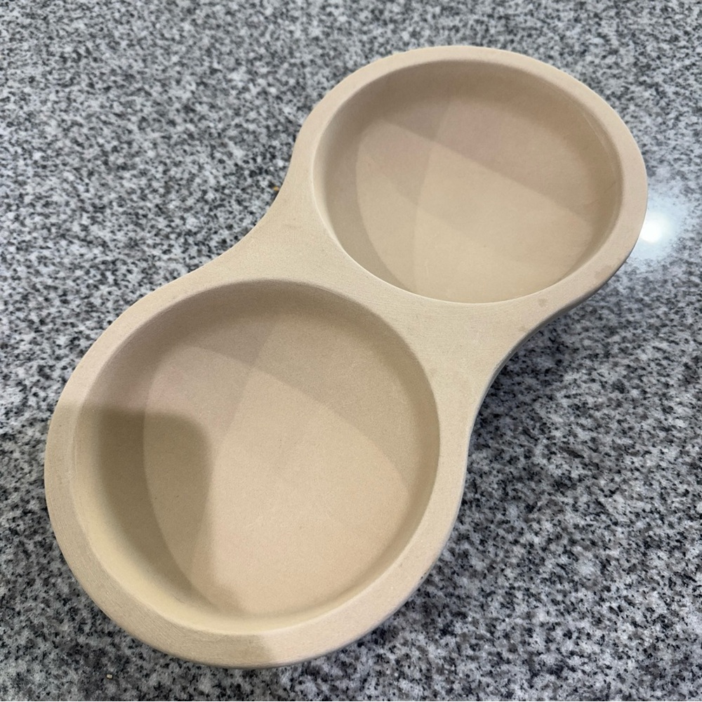 Pampered Chef Stoneware 2-Well Mini Baker #5152 USA Made Baking Dish